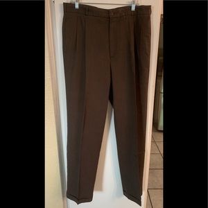 Brown Men’s Dress Pants with cuff.